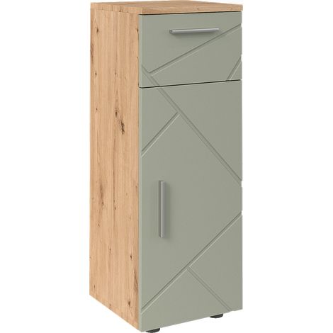 Meuble salle de bain Irma, Vert sauge, 30x81cm, Vicco