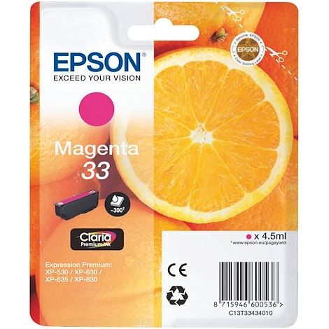 Epson 33 cartouche magenta pour imprimante jet d'encre