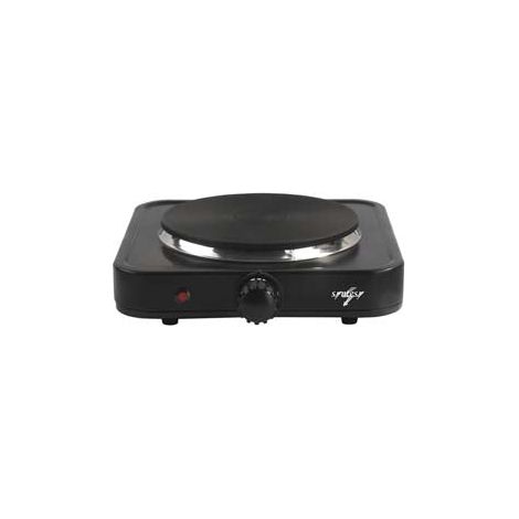 Syntesy Fornello Elettrico con 1 piastra in Ghisa 1000w Nero