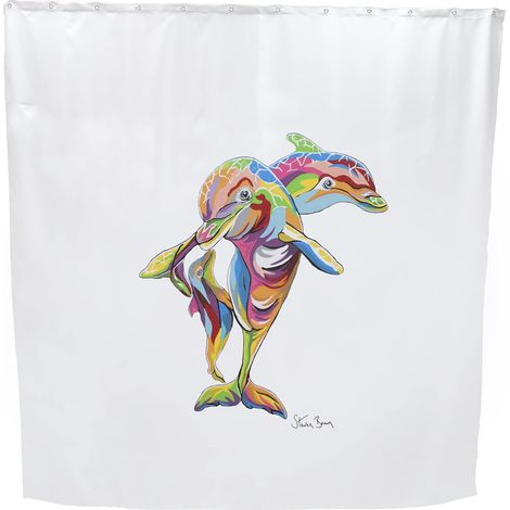 Croydex Waterproof Fun Patterned Shower Curtain - Hannah McWave by Steven Brown Art (1/3)