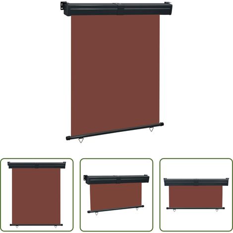 Seitenmarkise -  Balkon-Seitenmarkise 145x250 cm Braun