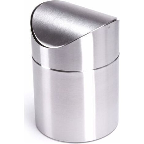 FENOPLASTICAPoubelles de table Poubelles de table Poubelles Poubelles de cuisine Poubelles cosmétiques Couvercle pivotant en acier inoxydable-- (1/3)