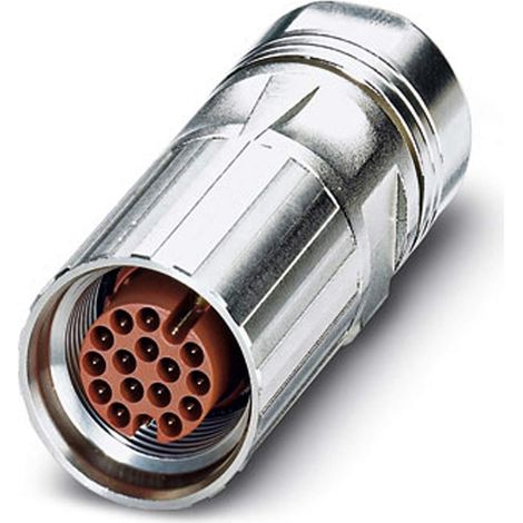Phoenix Contact M17 Kabelsteckverbinder gerade Stift Crimpanschluss, Polzahl 17-polig Kabelabgang gerade, Klemmbereich 5,0mm - 8,0mm - 1 Stück