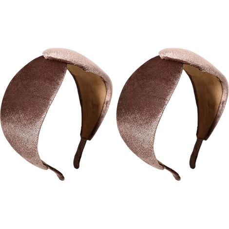 Lot de 2 bandeaux confortables et veloutés pour décoration de cheveux pour un usage quotidien tendance et élégant (1/5)