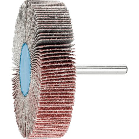 PFERD TOOLS Korund Fächerschleifer F Ø 80x20mm Schaft-Ø 6 mm A60 für Feinschliff und Finish 10 Stk (1/4)