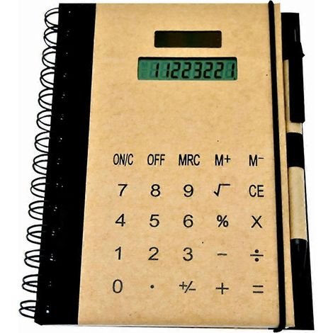 Bloc-notes multifonctionnel avec calculatrice solaire - Fournitures de bureau-18X14cm (1/3)