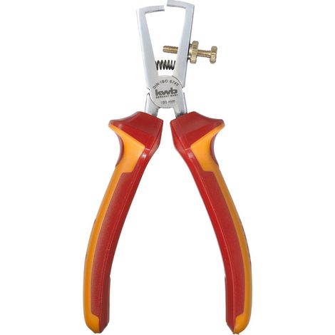 kwb VDE Pinza spelacavi 160 mm 398020, secondo DIN ISO 5743, regolabile in continuo, tagliente extra affilato, testato VDE GS (1/3)