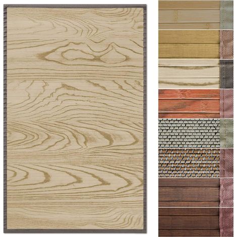 Tapis en bambou Magenta Nature 90 x 120 cm (1/5)