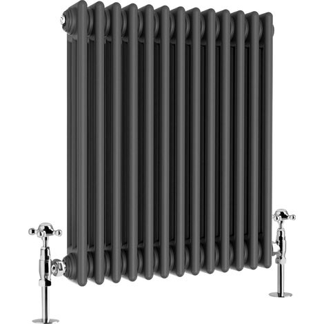 Warmehaus Traditional Triple Anthracite Radiator 600 x 605mm (1/5)