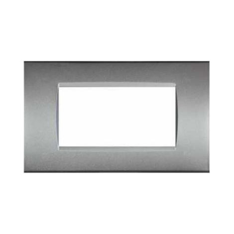 Mapam ART Placca 4 posti grigio chiaro tecnopolimero T1 compatibile Living International - 8004-04
