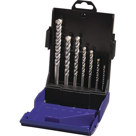 Juego de brocas de impacto de carburo, 7 piezas, 4/75, 5/85, 8/120, 10/120, 12/150, 2x6/100mm Ku.-K. TW (1/3)