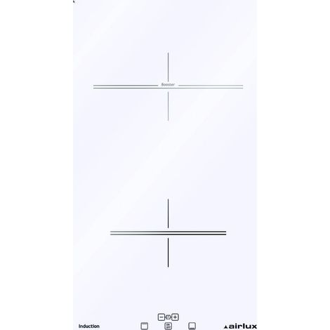 Airlux – Plaque induction 2 foyers 3700W – Largeur 29cm – Booster et minuteur intégrés – Pour cuisine moderne