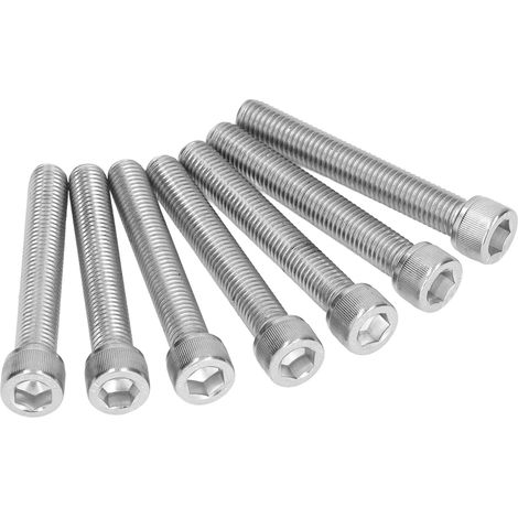 Packung mit 20 Innensechskantschrauben, Grobgewinde, Edelstahl A2-70, M12x1,75 DIN 912, Länge 70 mm. (1/5)
