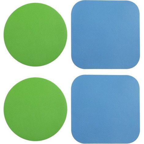 BelleRise - Set mit 4 Flaschenöffnern, Gummi, multifunktionaler Silikon-Flaschenöffner (hellblau, grün) (1/5)