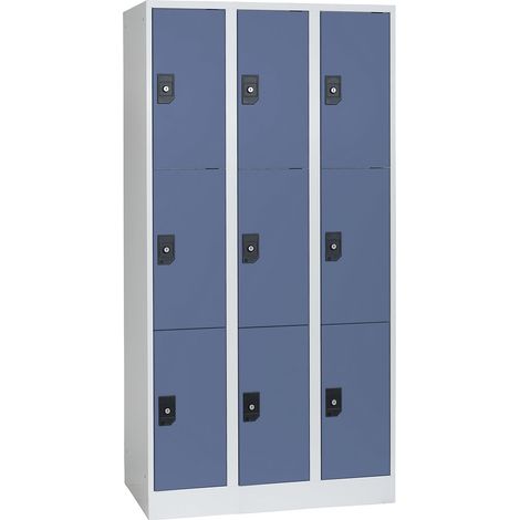 Wolf, Armoire à trois casiers Stuttgart, 3 compartiments, gris (1/3)