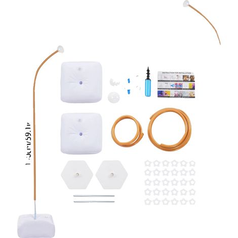 Kit de arco de globos, altura ajustable, fácil montaje, XL, dorado. (1/2)
