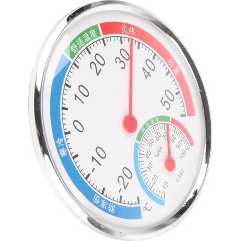 Testeur de température et d'humidité G101 - Détecteur d'humidité - Thermomètre-hygromètre multifonctionnel - Blanc (1/5)