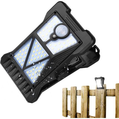 Lumières Solaires pour Clôture - Lampe à Clip 3 Modes - Éclairage Sécurité (1/5)