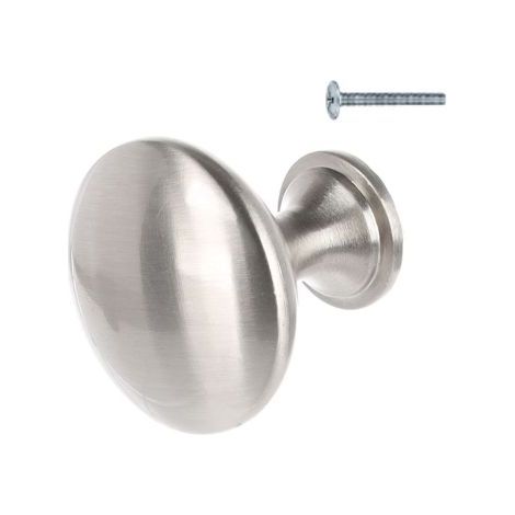 Tirador redondo para muebles, níquel cepillado, Riex XK03 (1/5)