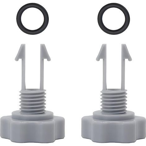 Lot de 2 soupapes de décharge d'air et joint torique de rechange pour pompe de filtration Intex 10460 10264 (1/5)