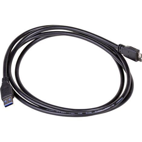 Akyga USB-Kabel USB-A Stecker, USB-Micro-B 3.0 Stecker 1.80 m Schwarz AK-USB-13 (1/2)