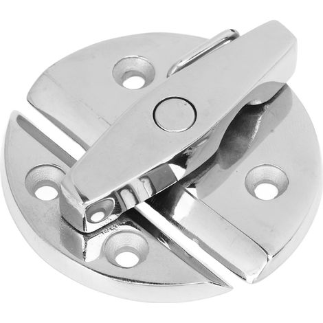 Hochglanzpolierter, drehbarer Edelstahl-Bootsverschluss mit Drehriegel, rundem Knopfverschluss, glänzender Oberfläche und robuster Marinebefestigung (1/5)