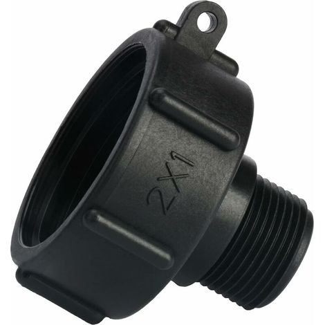 DEESSE SHOP - Adaptateur de réservoir IBC connecteur de robinet de tuyau en plastique S60X6 grossier à 1 bouchon fileté adaptateur de robinet d'extrémité d'eau pour tonne de Valve IBC (1/5)
