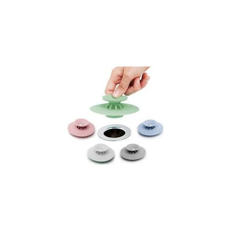 Lot de 5 bouchons de vidange en silicone pour baignoire, évier, douche – (1/4)