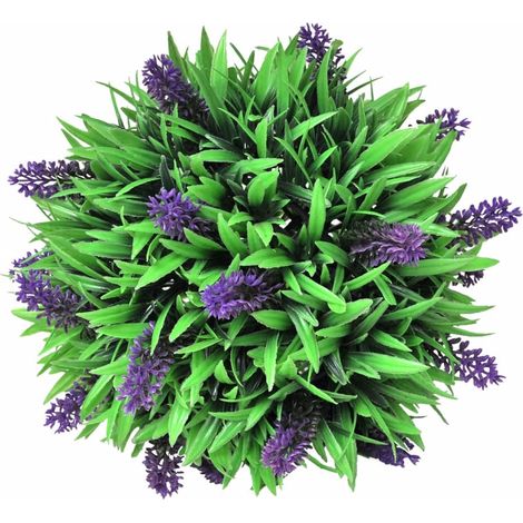 vidaXL Set Palle di Bosso Artificiale 2 pz con Lavanda 28 cm
