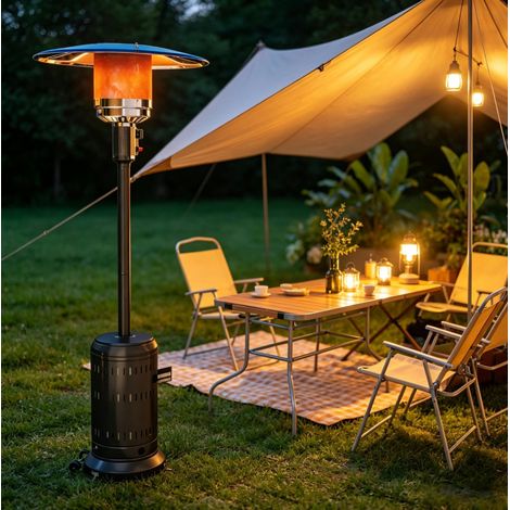 Riscaldatore da esterno per terrazza 11 kW regolabile, nero HAVRYA (1/5)