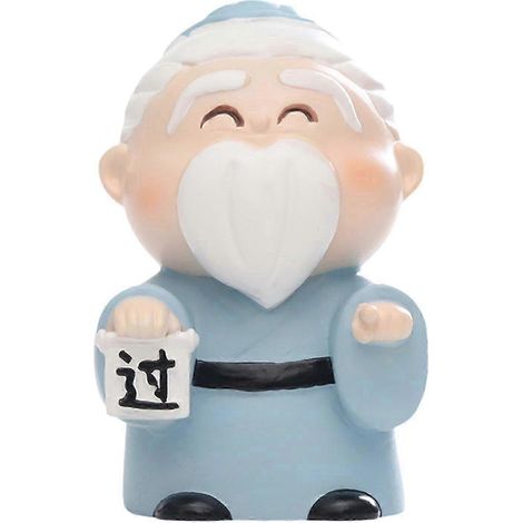 Mini statue de Confucius, figurine miniature, adorable ornement de bureau traditionnel chinois pour salon ou chambre.-Style A (1/5)