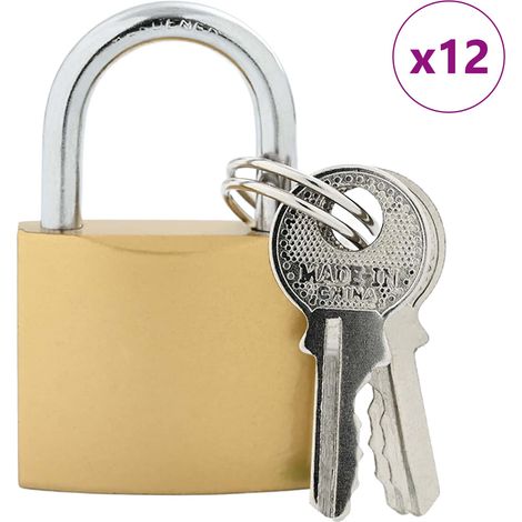 U Lock avec Clés 12 pcs Laiton Fer