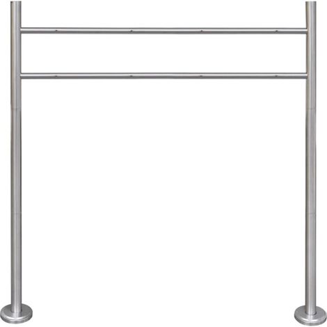 Support en acier inoxydable pour double boîte aux lettres vidaXL