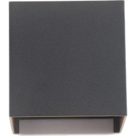 Applique murale d'extérieur LED 12 W IP65 étanche moderne carrée en aluminium avec angle réglable 10 cm Anthracite (1/5)