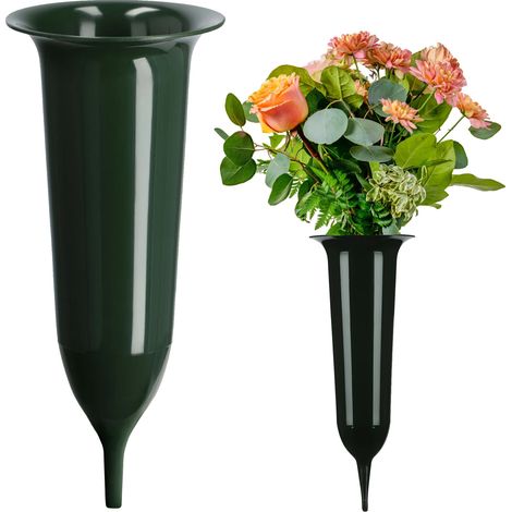 Vase, Design Élégant, Résistant aux Intempéries, vert, S (1/2)