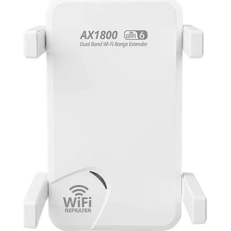 WLAN-6-Repeater (1800 Mbit/s), Dualband-Verlängerung (2,4 GHz und 5,8 GHz), WLAN-Reichweitenverlängerer, Access Point/Router, EU-Stecker (1/5)