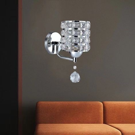 Applique murale en cristal de style moderne convient comme lampe de chevet, lampe de miroir de chambre, éclairage de salle de bain et décoration intérieure.
