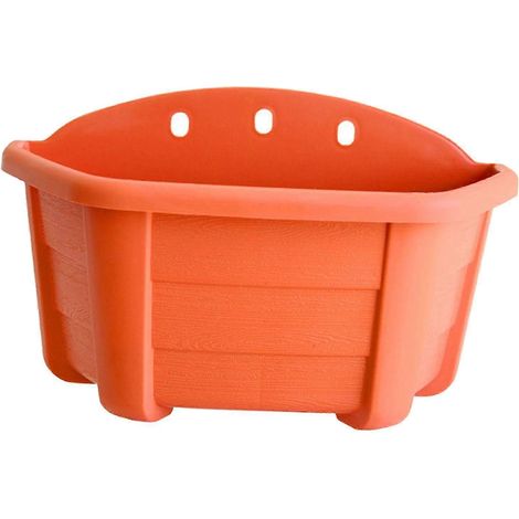Pot de fleurs suspendu mural avec système d'arrosage automatique, support pour plantes d'intérieur et d'extérieur, jardin, balcon, décoration intérieure et extérieure-Orange (1/5)