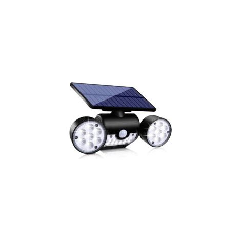 Applique solaire extérieure avec 30 LED rotatives à 360° – Détecteur de mouvement PIR – Étanche IP65 pour jardin et allée (1/5)