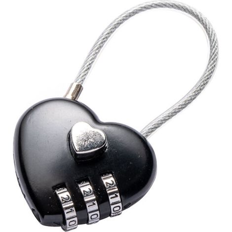 Cadenas pour couples, cadenas à combinaison à 3 chiffres en forme de cœur pour bagages (1/5)