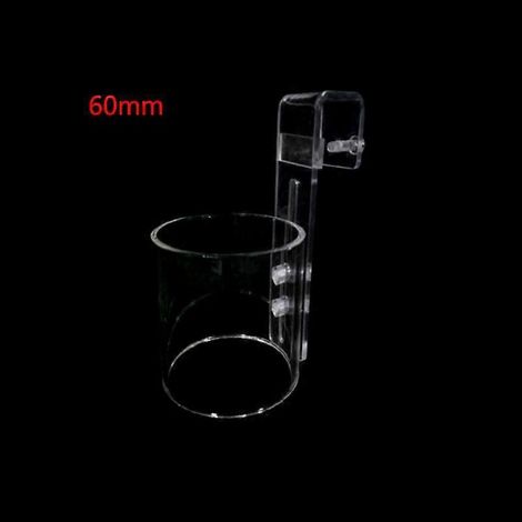 Anneau d'alimentation pour aquarium, distributeur de nourriture flottant en acrylique transparent pour poissons rouges et guppys - 60 mm