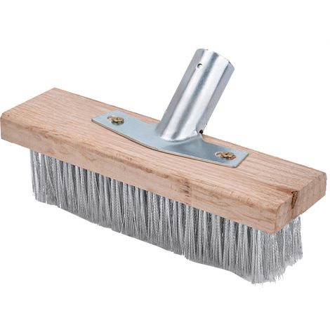 Balai de sol en fil d'acier inoxydable 50cm, brosse résistante pour surfaces rugueuses, nettoyage intensif lourd, tête de brosse robuste (1/5)
