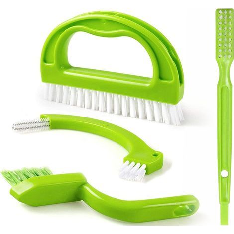 Generic Brosse de nettoyage 3 en 1 pour joints de carrelage, brosse à récurer la saleté à poils rigides, pour une utilisation multifonction, la cuisine, la maison et le carrelage