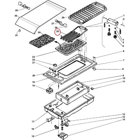 RESISTANCE BARBECUE 230V. 2400W POUR TABLE DE CUISSON ARISTON - C00045359