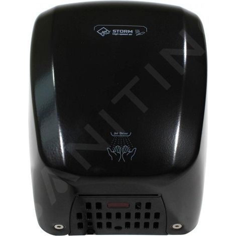 Jet Dryer - Sèche-mains Storm à air chaud, métal noir 8596220012357