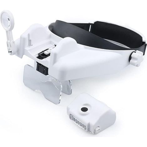 Loupe tête haute définition avec 2 lampes LED - 4 lentilles optiques spéciales 1 -2X 1 -8X 2 -5X 3 -5X UC22 (1/5)