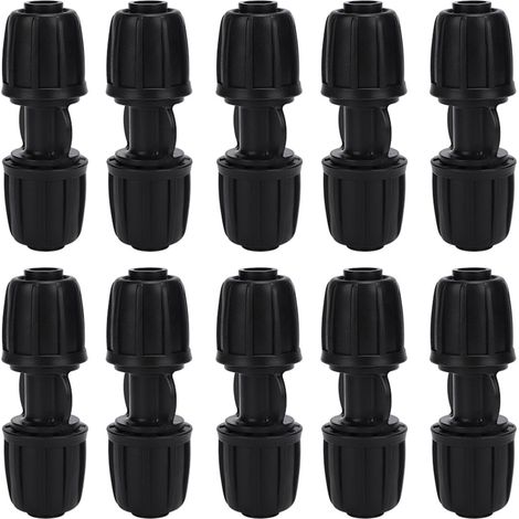 10Pcs Droite Connecteur D'eau Jardin Irrigation Goutte À Goutte Raccord 16mm PE Tuyau Pas De Colle Outil Nécessaire Horticole Balcon Jardinage (1/5)