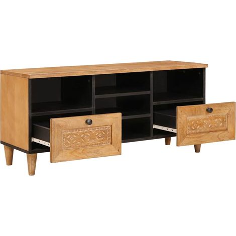 Maison Exclusive - Meuble TV avec tiroir 100 x 33 x 46 cm Bois de mangue massif (1/5)