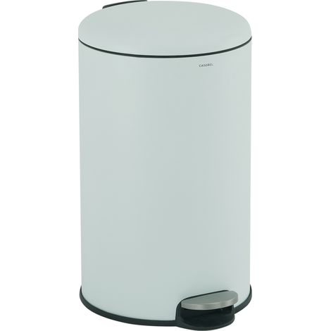 CASABEL Poubelle 30L - Acier Inoxydable, Pédale et Couvercle,