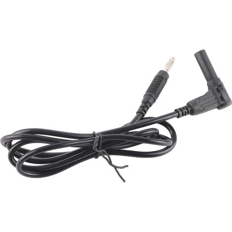 Kit de cordons de test à fiches bananes, type de protection, pour multimètre électrique, J.70012, 4 mm, noir (1/5)